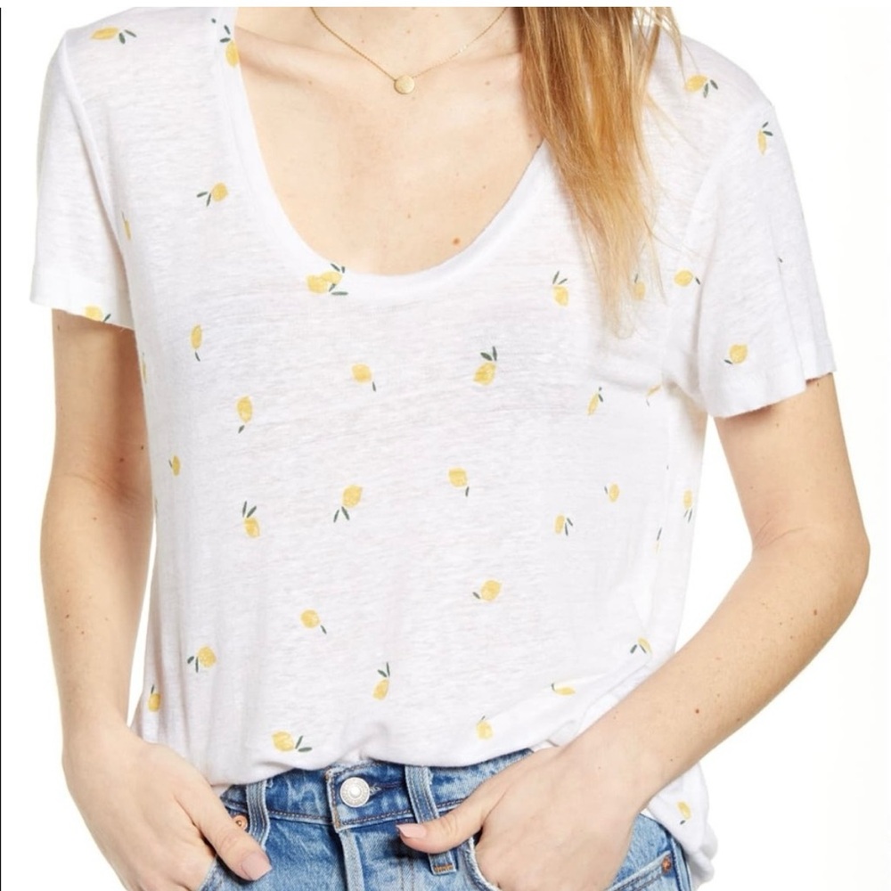 Rails lemon scoop neck t shirt